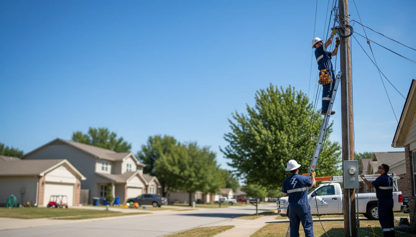 Residential electrician providing installation services in Bismarck, AR